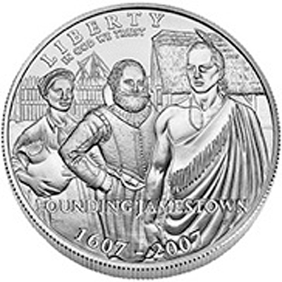 Jamestown Silver Coin Obverse