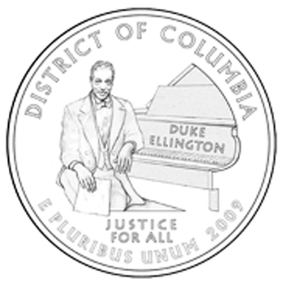 Duke Ellington Silver Coin Reverse
