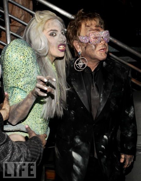 Lady GaGa And Elton John At The Grammies
